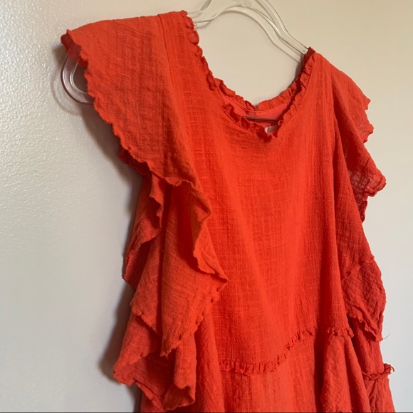 Anthropologie Maeve Cascade Ruffle Top Size - Picture 3 of 8